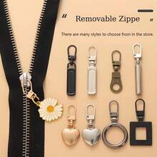 3/2/1pc Tool-Free Metal Small Hole Semi-Automatic Detachable Zipper Pulls, Suitable For Luggage, Jackets, Clothes, Shoes, Etc., Replaceable Zipper Pull Pendant, Metal Pendant, High-End Buckle Accessory, Random Color - Multicolor - View 11