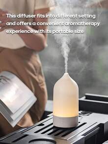 kinscoter 1pc 150ml Mini USB Aroma Diffuser, Compact Portable Ultrasonic Air Humidifier, Lightweight & Colorful, Suitable For Office And Home Use - Multicolor - View 7
