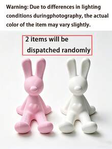 Minimalist Rabbit Shaped Desktop Phone Stand, Stable Support For Devices, Hands-Free Viewing And Browsing, Suitable For Office Desk, Home Study, Bedroom Nightstand, Apartment Countertop, Study Room, Cafe Table, Can Also Be Used As Space Decor Ornament, Enhances Desktop Style, Fits Daily Binge-Watching And Office Reading, Also Can Be Given As A Gift, Decorates Various Indoor Display Areas. - Multicolor - View 8
