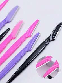 4pcs Eyebrow Grooming Set, Facial & Body Hair Removal Blades And Razors, Multi-Functional Beauty Grooming Tools, Suitable For Beauty Salon, Skincare And Travel Essentials, Makeup Accessories - Multicolor - View 6