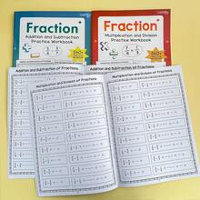 Lachilly 2 Books Children's Fraction Practice Workbooks, Math Exercise Books, Fraction Addition Subtraction Multiplication Division Worksheets, Home Education Learning Supplies - Multicolor - View 6
