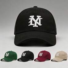 1 Pc Men's Gothic Letter NY Embroidered Fashion Baseball Cap, Adjustable Design, Suitable For Outdoor Activities, Travel, And Running - Multicolor - View 2