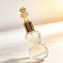 香水噴霧瓶 30ML 空瓶可充填 透明玻璃細霧噴霧器 旅行用 女性禮物 便攜小提琴造型瓶 金色瓶蓋 - 金色 - 查看 3