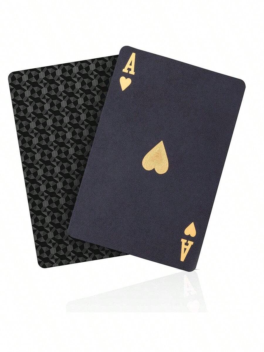 1pc Plastic Foil Playing Cards, Thickened, Waterproof, Anti-Folding, Wear-Resistant, Anti-Fading, Matte Finish, Entertainment Card Game