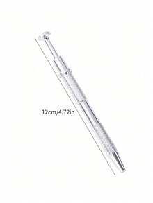 1pc Rhinestone Bead Pickup Tool Stainless Steel 4-Prong Tweezers For Beads, Gems, Jewelry Parts, Jewelry Making Tool, Suitable For DIY Jewelry Making Accessories - Silver - View 2