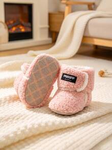 Baby Girl Socks Shoes Snow Boots Winter Anti-Slip Warm Boots Suitable For 0-18 Months Old - Pink - View 6