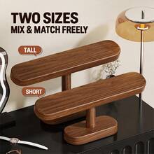 2/1pc Wooden Watch Display Stand, T-Shaped Bracelet And Jewelry Organizer, Desktop Watch Storage Rack, Unisex Necklace Display Stand, Suitable For Bedroom Vanity, Retail Store, Jewelry Shop, Home Decor And Gift - View 4