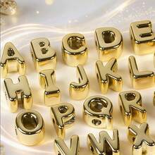 Large Beads. 54pcs, Silver/Gold. Very Suitable For Making Bracelets, Necklaces, Pendants And Other Decorations, With A Delicate And Interesting Style, As Well As Backpacks And Other Decorations. - Multicolor - View 9