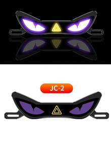 1 Set Demon Eye Dynamic LED Decorative Light, 12V Universal Motorcycle Electric Scooter License Plate Shaped Decorative Light, Vehicle Rear Auxiliary Atmosphere Light Accessory, Battery Not Included - Basic Edition - View 14