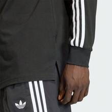 Adidas Originals 3-Stripes Rugby Polo Shirt, Soft, Breathable, Loose Fit, Long Sleeve, Men's - Black and White - View 4