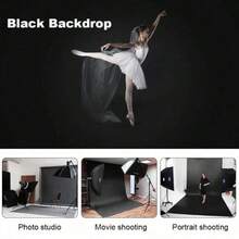 1. Latar Belakang Fotografi (Tersedia dalam Berbagai Ukuran dan Warna) - Latar Belakang Elegan untuk Potret dan Fotografi Studio; Terbuat dari Bahan Vinyl, Cocok untuk Ulang Tahun dan Berbagai Perayaan; Desain Minimalis, Bahan Ringan. - Hitam - View 4