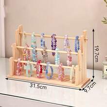 1pc Multi-Layer Baby Hair Accessories Display Rack, Trapezoid 3-Tier Design, Suitable For Baby Hair Clips, Headbands, Jewelry Storage Organizer - Multicolor - View 9