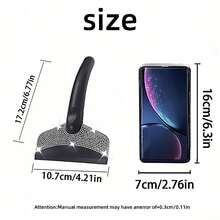 Rhinestone Car Snow Scraper, Ice Scraper, Frost Brush, Snow Brush, Windshield, Car Window Scratch-Free, Ice Breaker Shovel, Cleaning Tool, Car Winter Accessories, Suitable For Cars, Trucks, SUVs - A - View 11