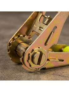 Ratchet Tie Down Strap With Hooks 25 Mm * 2.5 M, Two Pieces Cargo Lashing Strap With Metal Tensioner, 500 Kg Static Load Capacity, Adjustable Transport Strap For Securing Cargo In Vehicles Garages Workshops And Private Transport - A - View 4