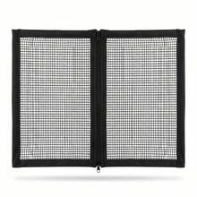 Pet Anti-Scratch Isolation Mesh Door Curtain, Durable Wear-Resistant Mesh Zipper Style No-Drill Pet Fence, Indoor Cat Dog Partition Screen Door - Black - View 9