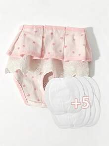 1pc/1pc+5pcs Disposable Diaper Set With Lace Cute Star Print Sanitary Pants Period Pants Anti-Harassment Pants Suitable For Small And Medium Cats And Dogs Pets - Baby Pink - View 18