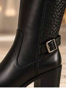 Women Knee-High Boots - Black - View 4