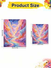 DIY Magical Fantasy Castle Galaxy (Frameless Or Framed 8x12 / 16x20 Inches) Paint By Numbers Kit(Acrylic) Arts & Crafts For Adult Beginners, Home Wall Decor, And Holiday Gifts For Relaxation And Home Aesthetic - Sets - View 2
