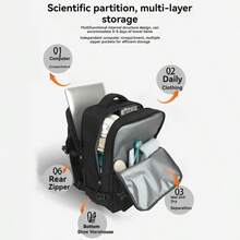 Men's Lightweight Travel Backpack, Suitable For Short Trips, Commuting, Travel, Large Capacity, Can Hold Notebooks And Books - Multicolor - View 2