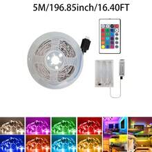 1pc Multi-Color RGB Decor LED Light Strip, 24 Keys Remote, Battery Operated No Plug Self-Adhesive Cuttable Lights For Christmas, Halloween, Birthday, Wedding, Window, Cosplay Background Party Decor (Batteries Not Included) - 24Key DCH - View 13