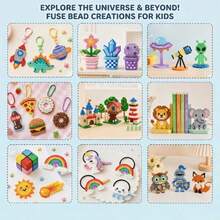 48 Colors Luxury Beaded Set (Includes Beading Board And Accessories) - Multi-Color Suitable For Pixel Art, Suitable For DIY Handmade Beading Craft, Specifically Designed For Pixel Art And Retro Game Design, Equipped With A Complete Set Of Organized Beading Accessories, Suitable For Birthday Gifts - Multicolor - View 4