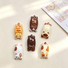 10/20/30pcs Cute Long Cat Resin Charms, Cream Glue DIY Phone Case Hair Accessories Handmade Materials - Random Mix - Mixed Cat - View 9