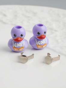 Sweatshirt Pendant Accessory, Suitable For Sweatshirt, Sweatpants And Dress Rope Head Pendant, Cartoon DIY Cute Duck Design Sweatshirt Decoration, Shoelace Charm, Hoodie Drawstring Pendant Rope Head Buckle, Sports Shirt Drawstring Charm, Special Holiday Gift - A - View 28