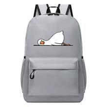Balo in họa tiết vịt trắng 12*29*42cm, balo unisex, phù hợp cho trường học, chuyến đi ngắn, đi học hàng ngày của học sinh, ngăn dung tích lớn đựng được laptop và nhiều đồ dùng học tập, phù hợp cho mọi mùa - Balo - Xem 7