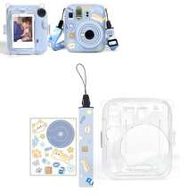 Mini 13 Transparent Crystal Protective Case (Crystal Shell + Lanyard + Stickers) Anti-Drop Clear Outer Shell With Back Pocket + Crossbody Lanyard PVC Material Non-Yellowing Anti-Friction Camera Photography Accessories Multi-Color Options - View 11