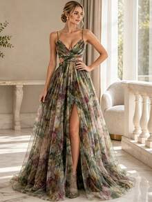 Women Formal & Evening Dresses - Army Green - View 3