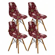 1/2/4/6pcs Christmas Print Shell Chair Covers Elastic Chair Covers For Home, Hotel, Restaurant Chairs, Casual Armless, Suitable For Kitchen, Office, Dining Room And Living Room - Multicolor - View 38