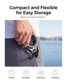 TELESIN SE3 Base Neck Mount For Action Cameras Soft Cushioning Flexible Storage Chest Strap Necklace Holder Universal 3-Prong Adapter Hands-Free Neck Mount For First-Person Perspective Video Recording - View 6