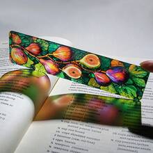 Set 3 buah pembatas buku akrilik bermotif buah kaca patri kreatif, menampilkan pola warna-warni jeruk dan delima sebagai dekorasi bacaan. Sangat cocok sebagai hadiah liburan untuk pecinta buku, penggemar buah, dan pembaca wanita. - Satu ukuran cocok untuk semua. - View 11