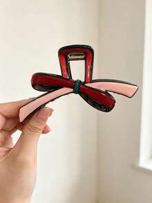 Dopamine Color Block Large Hair Claw Clip, Suitable For Thick Hair, Colorful Patchwork Contrast Color Women's Hair Clip, Bohemian Style Hair Accessory - Multicolor - View 7