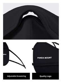 CAMEL CROWN UPF200+ Sun Protection Face Mask, 3D Contoured Design, Anti-Makeup Smudging, Covers Eye Area, Breathable And Non-Stuffy - Phantom Black - View 5