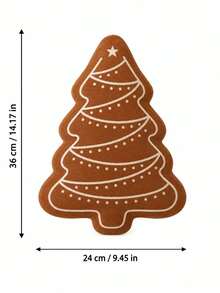 Gingerbread Man Christmas Tree Decorative Pillow, Brown Holiday Cushion, Suitable For Sofa And Bed, Cozy Christmas Home Decor Accent - Ginger - View 4