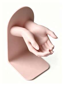 1PC Sculptural Hand-Shaped Vanity Storage Box, Matte Plastic Desktop Small Item Organizer, Decorative Jewelry Display Stand, Can Hold Earrings, Necklaces, Lipsticks, Vanity Desktop Decor Storage Rack - Multicolor - View 12