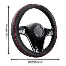 Sarung Setir Mobil Bermotif Berlian, 38cm/15 Inci Tanpa Cincin Dalam, Anti Selip dan Tahan Aus, Sarung Pelindung Setir Interior General Motors untuk Empat Musim. - Sarung setir bermotif berlian tanpa cincin bagian dalam - View 6