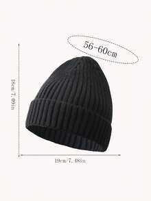 1PC Unisex Minimalist Solid Color Fashion Winter Warm Hat, Adjustable Elastic Size, Suitable For Daily Outdoor Warmth, Christmas Gift, New Year Gift - Multicolor - View 2