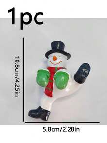 1pc Christmas Potted Plant Decoration – Santa Claus/Snowman Design. A Charming Decorative Accent For Flower Pots, Bonsai, And Landscaping-Perfect For Adding A Festive Touch To Your Courtyard Or Garden. - Multicolor - View 11