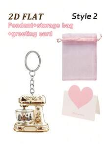 2D Flat Acrylic Decorative Ornament With Baking Mixer Pattern, Christmas-Themed Keychain, Bag Charm. Christmas Baking Gift, Bread Machine Pattern Handbag Charm, Cooking Enthusiast Souvenir, Suitable Birthday Gift, Halloween Christmas Mother's Day Gift - Multicolor - View 16