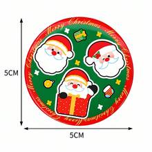 1PC Christmas Button Badge Pins, Vintage Holiday Cartoon Brooch Collection With Santa Snowman Gingerbread Tree Patterns, Cute Round Pins For Backpack Hat Jacket Decoration, Festive Party Accessories, Seasonal Gift Idea - Multicolor - View 12