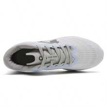 Men Knit Mesh Running Sneakers, Segmented Cushion Thick‑Sole Athletic Shoes, Breathable Shock‑Absorbing Casual Trainers Multi‑Colors Plus Size 39‑45 - Light Grey - View 9