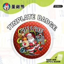2026-1PC-Christmas Button Badge Collection, Santa Snowman Reindeer Christmas Tree Round Pins, Festive Holiday Backpack Jacket Hat Decoration, Xmas Party Accessory, Stocking Stuffer, Christmas Gift, Birthday Gift, New Year Gift - Multicolor - View 7