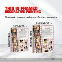 1pc Custom Photo Collage For Best Friend Template Custom Poster, Personalised Best Friend Definition Print Customized Wall Art, Birthday Gift For Best Friend Pictures Custom Photo, Customizable Things, Room Decor, Optional Frame - Multicolor - View 6