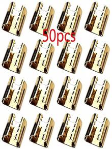 10/30pcs Metal Open Crimp Beads, Used For Making Rope Ends, Rope Clasps, Ribbon Clasps, Handmade Quick Release Buckle Accessories - Set - View 2