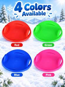1pc Foldable Thickened Ski Sled, Snow Sled, Snow Tube, Snowboard - Multicolor - View 7