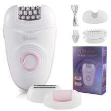 Hatteker 1pc USB Rechargeable 5W Electric Epilator 3-In-1 Multi-Function Hair Remover & Foot File - Multicolor - View 14