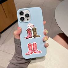 55PCS Cowboy Boots Stickers, Multicolor Pattern Stickers, Beautiful Stickers, Bottles, Decorative Paper, Scrapbooking, Diary, Laptop, Bumper, Skateboard, Water Bottle, Computer, Phone Greeting Cards, Photo Albums, Furniture, Stickers - Cowboy Boots - View 7