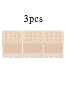 3pcs Women's Bra Extender, 2-Hook/3-Hook/4-Hook Optional, Soft Elastic Back Bra Extender, Bra Extender, Women's Lingerie Bra Fastener - Multicolor - View 19